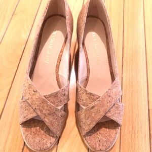 New Jack Rogers Palmer Crisscross Wedge Espadrille Leather Pull On Size: 9M